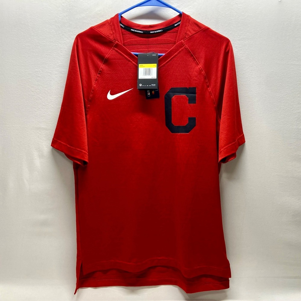 NIKE Cleveland Indians MLB Authentic Pullover Men's Small Red Guardians $80 NWT